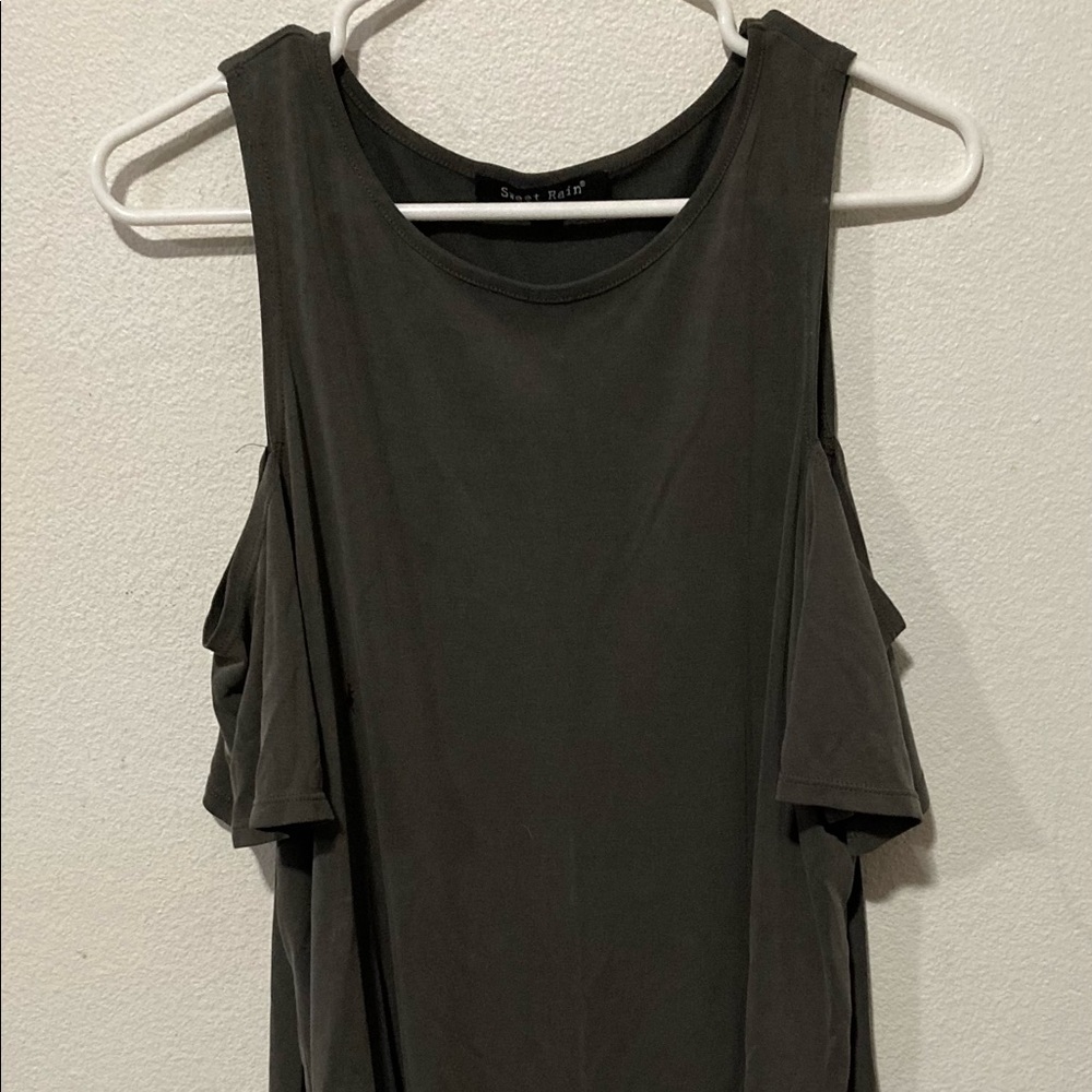 Sweet Rain Black Short Sleeve Top